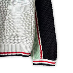 Casablanca knit sweater Preppy Red‑Green Accent Knit Top