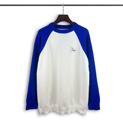 RHUDE knit sweater Vintage Raglan Panel Two‑Sided Calligraphy Graphic Knit