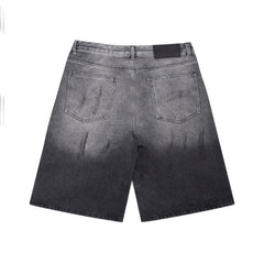 Gallery Dept Denim Shorts Distressed-style cropped denim shorts featuring hand-painted splatter and paint-drip effects; a vintage, worn-in look with a loose, American-casual fit.