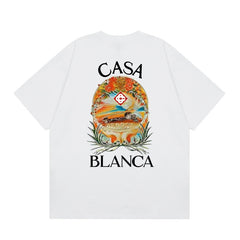 Casablanca T SHIRTS High-quality pure cotton streetwear