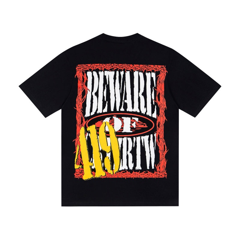 CORTEIZ T-shirt Y2K Front Mini Not For Sale Back Big Beware Of CRTW 419 Statement Printed Oversized Tee