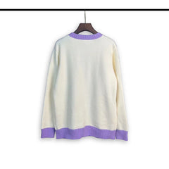 Casablanca knit sweater Color Block Contrast Rib Text Graphic Motif