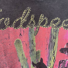 Godspeed T Shirts Faded Desert Cowboy Skeleton Scene