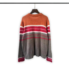 RHUDE knit sweater Heather‑Blend Multi‑Hue Gradient Horizontal‑Band Casual Knitwear