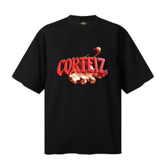 CORTEIZ T-shirt Y2K Boxing Gloves Printed Oversized Streetwear Tee