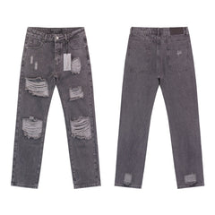 GODSPEED Jeans Denim Multi-Ripped Grunge Graphic Oversized Straight Pants