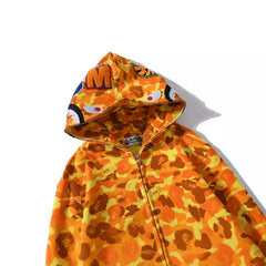 Bathing Shark print Hoodie PlayerUnknown's Battlegrounds Orange Camo Jacket