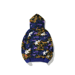 Bathing Shark print Hoodie Shark Head Star Camo Sweater