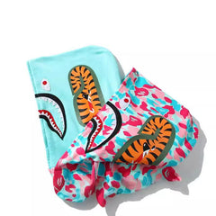 Bathing Shark print Hoodie Miami Two-Hat Cardigan Zipper Fall/Winter Velvet Shark