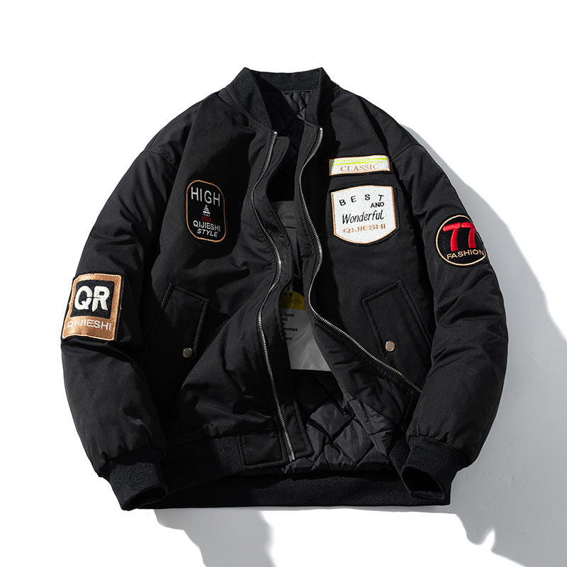 Mens Vintage Jackets Couple Oversize Flight Suit