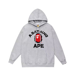 Bathing Shark print Hoodie Autumn/Winter Letter Print Loose Hoodie Pullover Ape Sweater