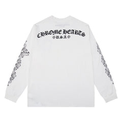 CHH Chrome Heart Long Sleeve Shirt Unisex Fashion Loose Long Sleeve Shirt