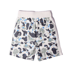 Bathing Shark print Shorts Camo luminous shark mouth shorts five-point pants straight beach pants