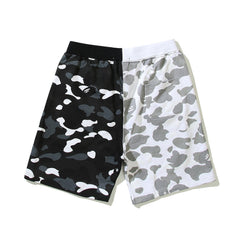 Bathing Shark print Shorts Yin Yang luminous shark five-point pants straight beach pants