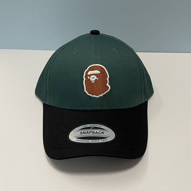 Bathing Shark print Hat Trendy brand ape head hat Sunshade sunscreen baseball cap Men's and women's simple cap