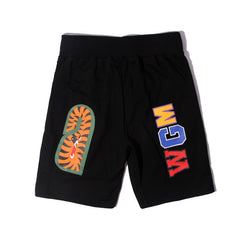 Bathing Shark print Shorts Solid Color Letter Shark WGM Printed Five-Point Pants Straight Beach Pants