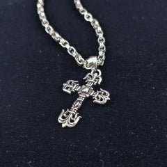 Chrome Hearts Necklace Men's and Women's Sterling Silver Vintage Large Pendant