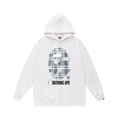 Bathing Shark print Hoodie Autumn/Winter Letter Print Loose Hoodie Pullover Ape Sweater