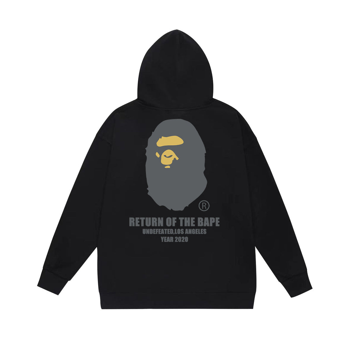 Bathing Shark print Hoodie Autumn/Winter Letter Print Loose Hoodie Pullover Ape Sweater