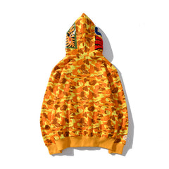 Bathing Shark print Hoodie PlayerUnknown's Battlegrounds Orange Camo Jacket