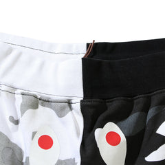 Bathing Shark print Shorts Yin Yang luminous shark five-point pants straight beach pants