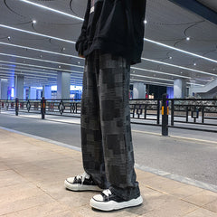 Men Jeans Men's Loose Wide Leg Pants Straight-Leg Pants