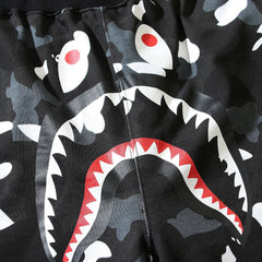 Bathing Shark print Shorts camouflage luminous shark terry straight beach pants