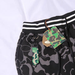 Bathing Shark print Shorts camouflage alphabet shark shorts men cotton terry lightning