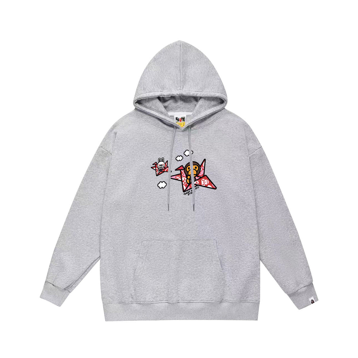 Bathing Shark print Hoodie Autumn/Winter Letter Print Loose Hoodie Pullover Ape Sweater