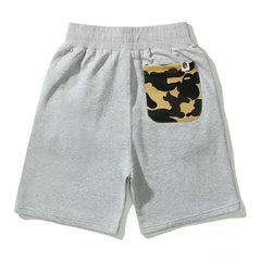 Bathing Shark print Shorts embroidered small label shark five-point pants casual straight beach pants