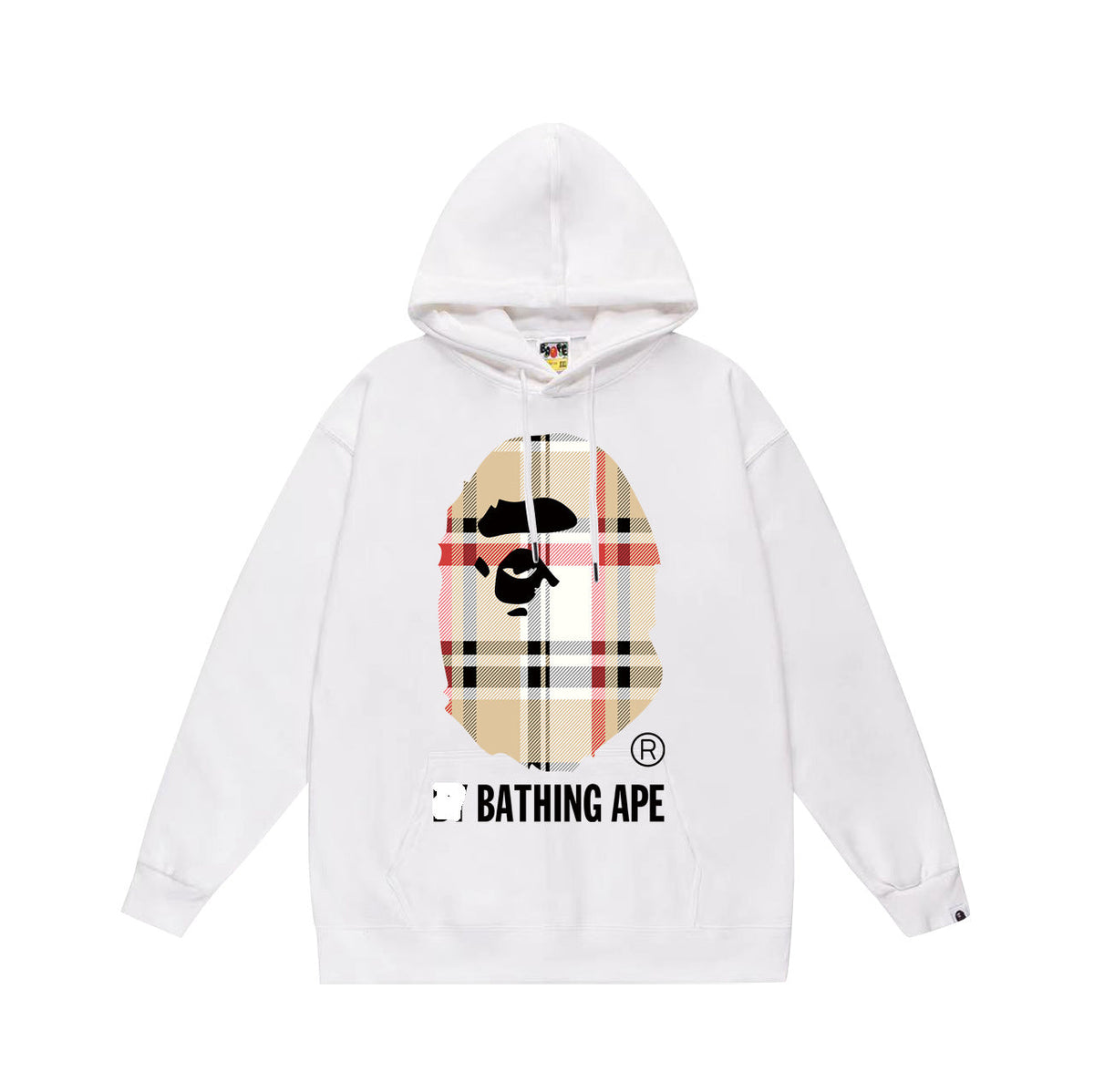 Bathing Shark print Hoodie Autumn/Winter Letter Print Loose Hoodie Pullover Ape Sweater