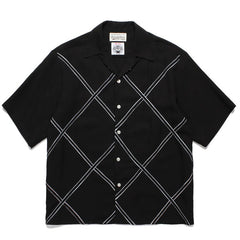 GUILTYPARTIES TIGER Shirts 24ss Shenxing checkered rayon, Hawaiian casual short-sleeved shirt men