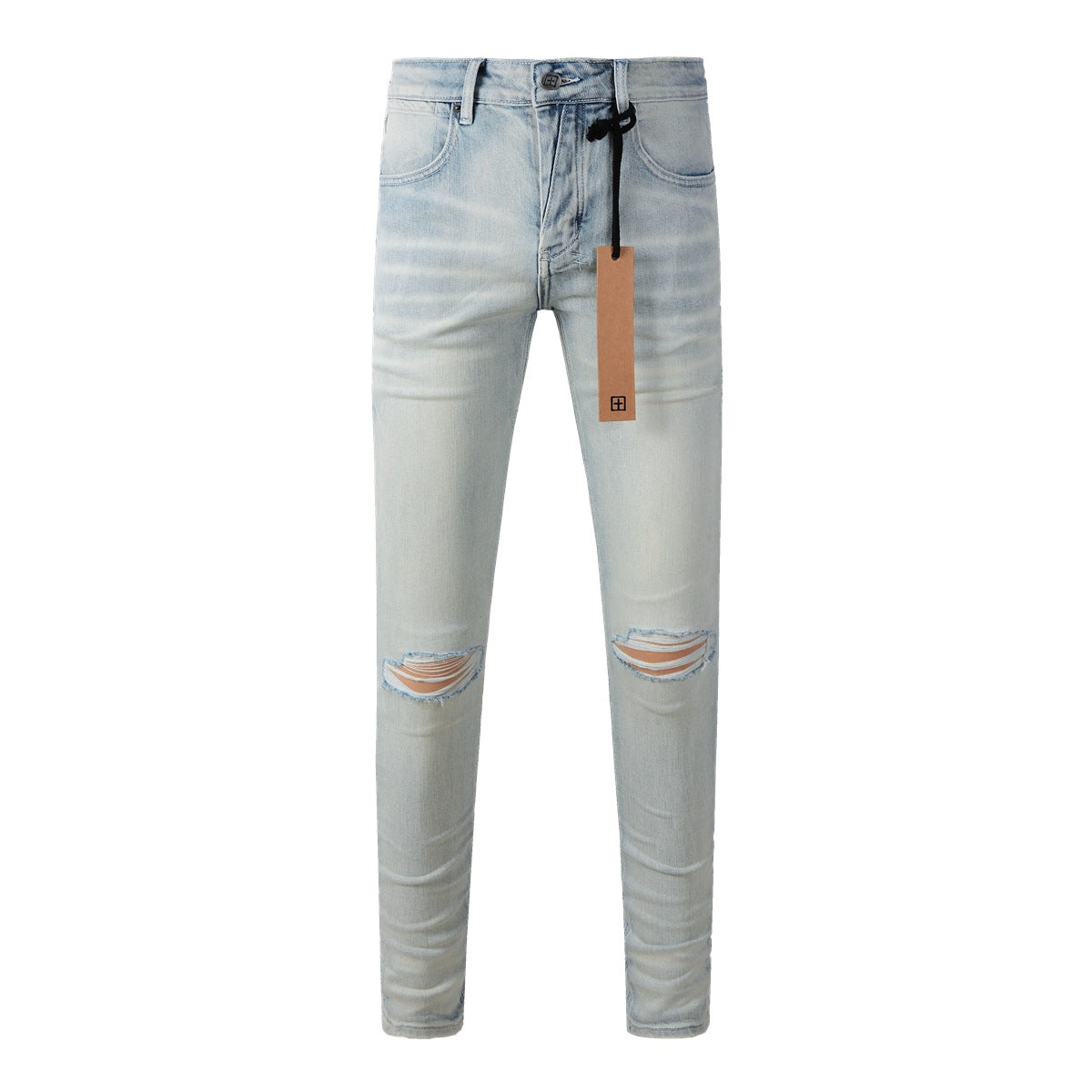 KSUBI Jeans Slim Fit Casual Stretch Ripped Jeans