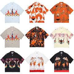 GUILTYPARTIES TIGER Shirts 24ss NECKFACE Co-branded Funny Graffiti, Hawaiian Short Sleeve Shirt
