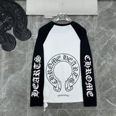 CHH Chrome Heart Long Sleeve Shirt Unisex Fashion Loose Long Sleeve Shirt