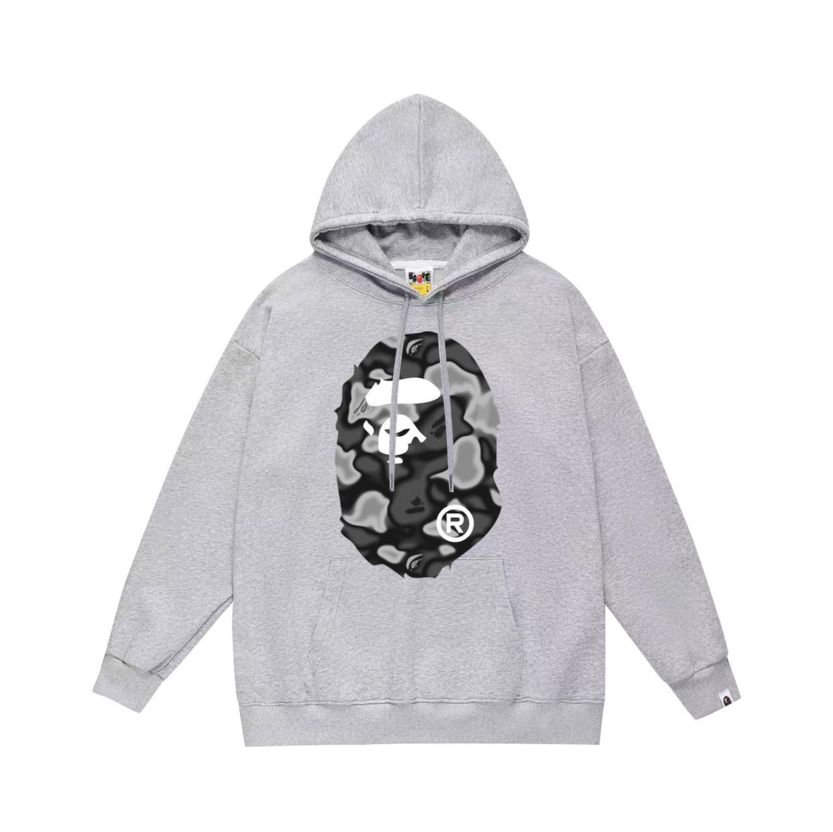 Bathing Shark print Hoodie Autumn/Winter Letter Print Loose Hoodie Pullover Ape Sweater