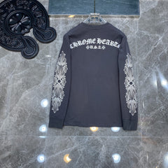 CHH Chrome Heart Long Sleeve Shirt Unisex Fashion Loose Long Sleeve Shirt