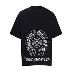 CHH  Heart T Shirts Summer Horseshoe Cross Print Short Sleeve T-Shirt