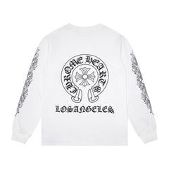 CHH Chrome Heart Long Sleeve Shirt Unisex Fashion Loose Long Sleeve Shirt