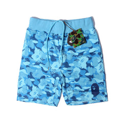 Bathing Shark print Shorts Flame Blue Camo Shark Straight Beach Pants