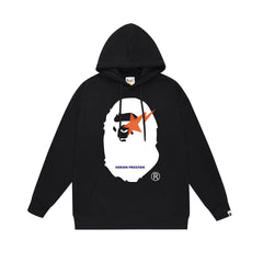 Bathing Shark print Hoodie Autumn/Winter Letter Print Loose Hoodie Pullover Ape Sweater