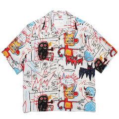 GUILTYPARTIES TIGER Shirts 23SS BASQUIAT Basquiat, Hawaiian Short Sleeve Shirt Men