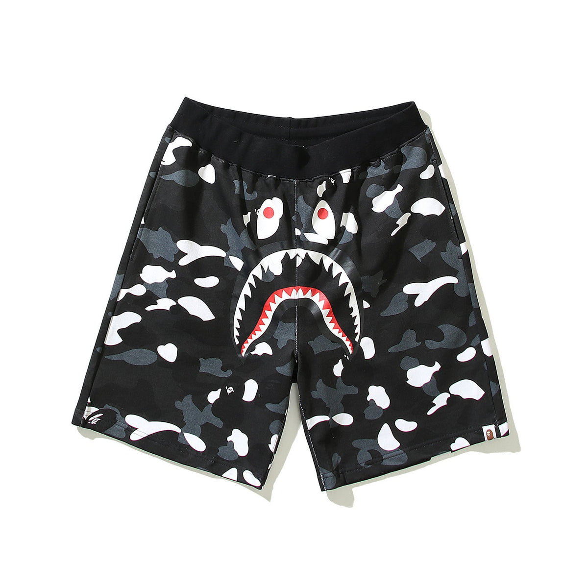 Bathing Shark print Shorts camouflage luminous shark terry straight beach pants