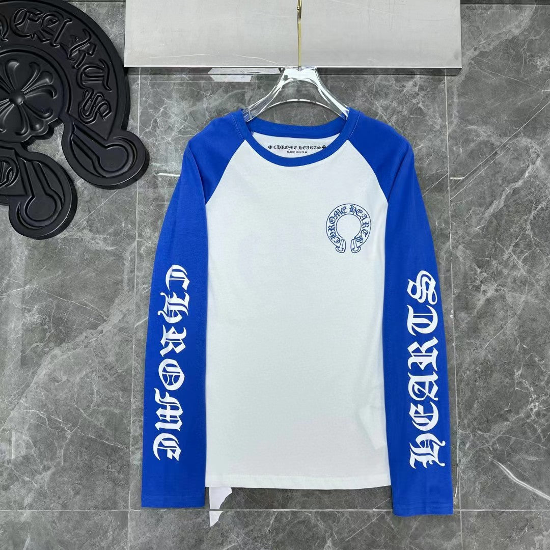 CHH Chrome Heart Long Sleeve Shirt Unisex Fashion Loose Long Sleeve Shirt