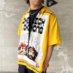 GUILTYPARTIES TIGER Shirts 22ss SMOKIN CHEECH & CHONG Hawaiian Short Sleeve Shirt Men