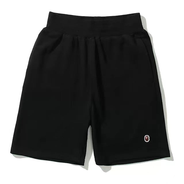 Bathing Shark print Shorts embroidered small label shark five-point pants casual straight beach pants