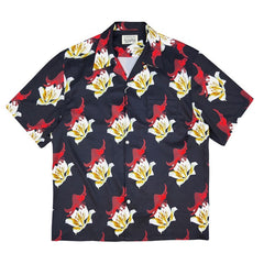 GUILTYPARTIES TIGER Shirts Limited Lily, Bird of Paradise Rayon Hawaiian Short Sleeve Shirt Men