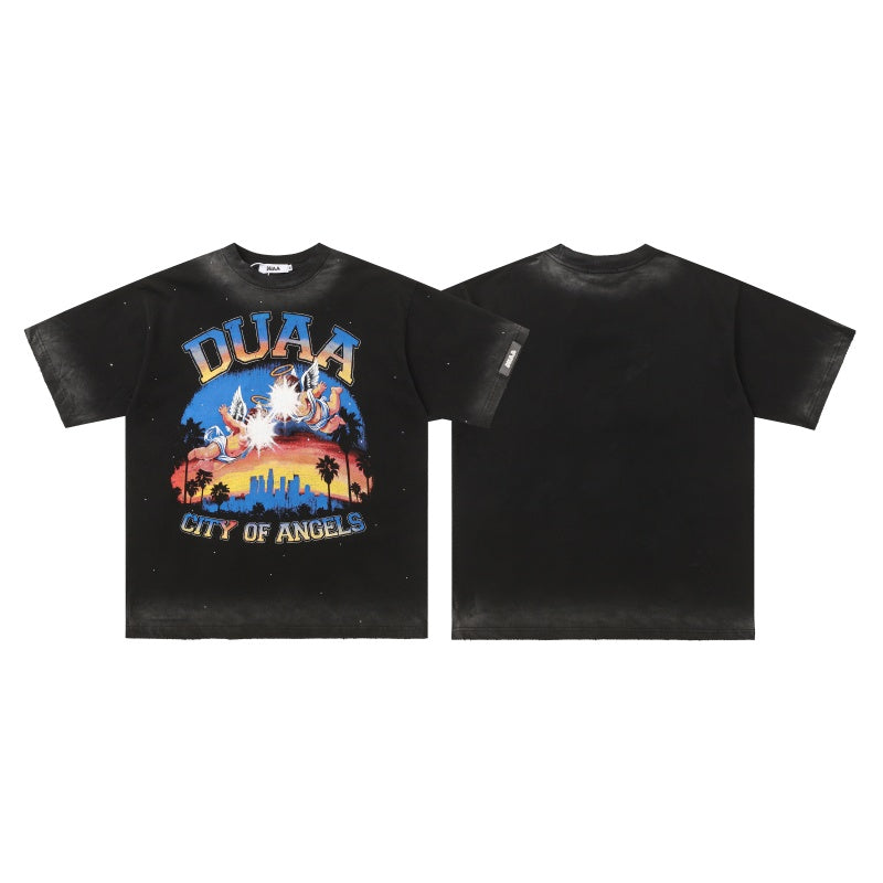 DUAA T Shirts High-quality pure cotton trendy unisex heavyweight