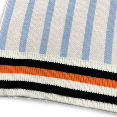 RHUDE knit sweater Henley Button Collar Mixed Stripe Block Knit Pullover