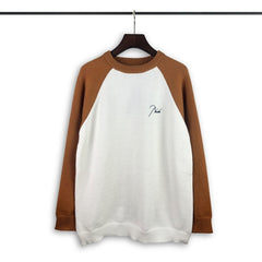RHUDE knit sweater Vintage Raglan Panel Two‑Sided Calligraphy Graphic Knit